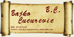 Bajko Cucurević vizit kartica